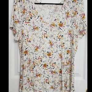 Maurice's 24/7 Women's Shirt Flowers Large